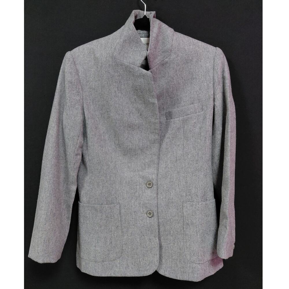 JH Collectibles Wool Blend Blazer Gray Long Sleeve Women See Measurements